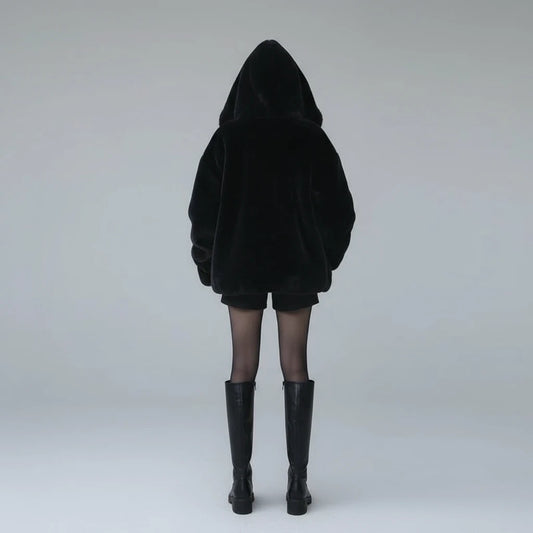 Cozy Luxe Faux Fur Hoodie Jacket