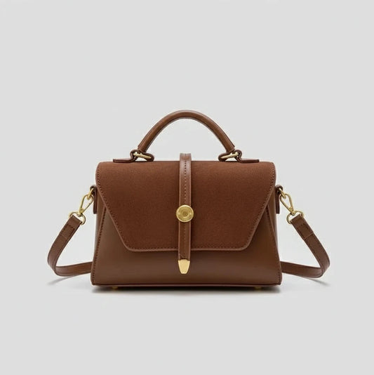 Vintage Charm Small Square Crossbody – Retro Leather Bag