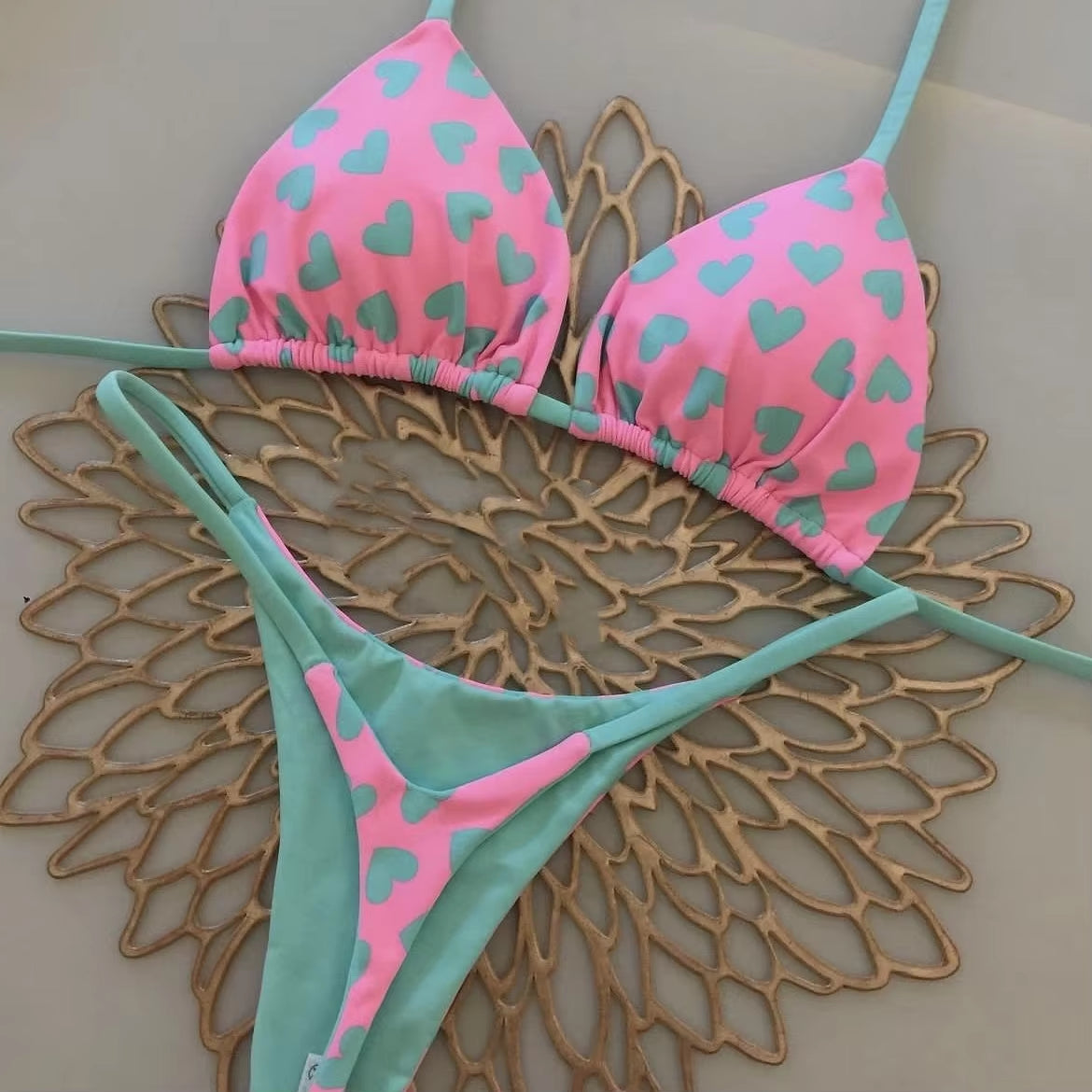 New Sexy Women Bikini Beach Holiday Swimsuit Two-Piece Set