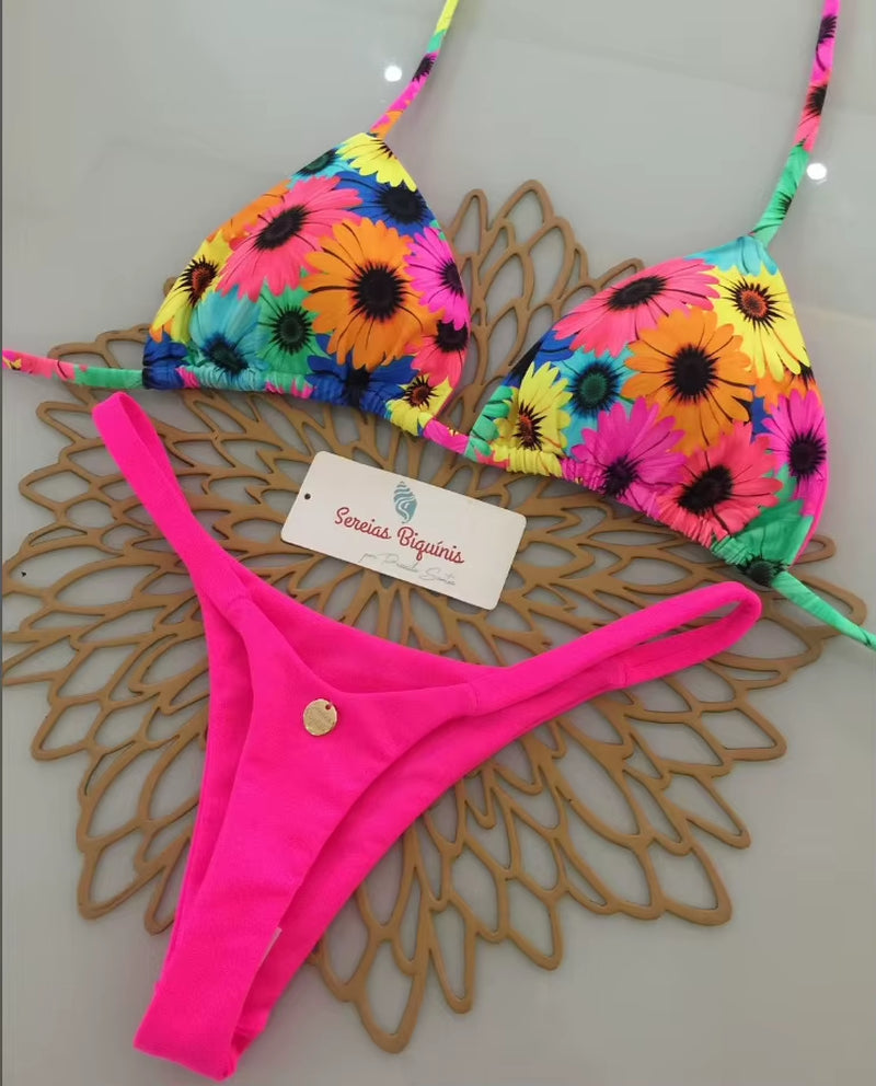 New Sexy Women Bikini Beach Holiday Swimsuit Two-Piece Set