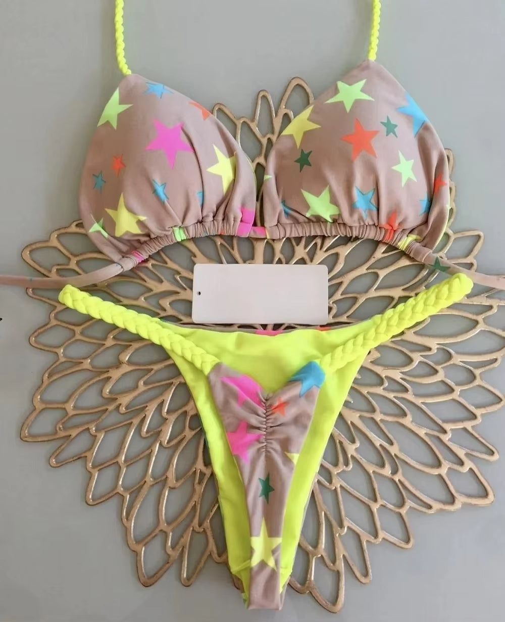 New Sexy Women Bikini Beach Holiday Swimsuit Two-Piece Set