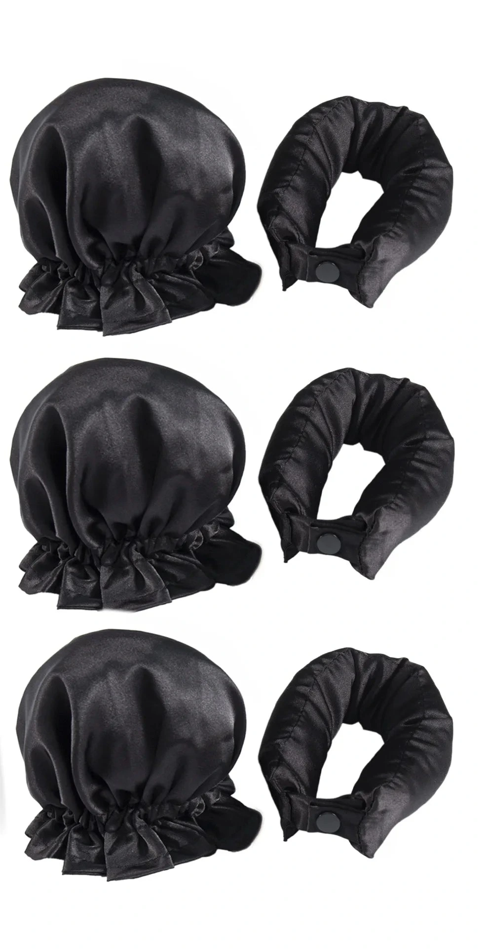 Velvet Curl™ Satin Heatless Hair Curler Set – 3-Piece Overnight Styling Kit