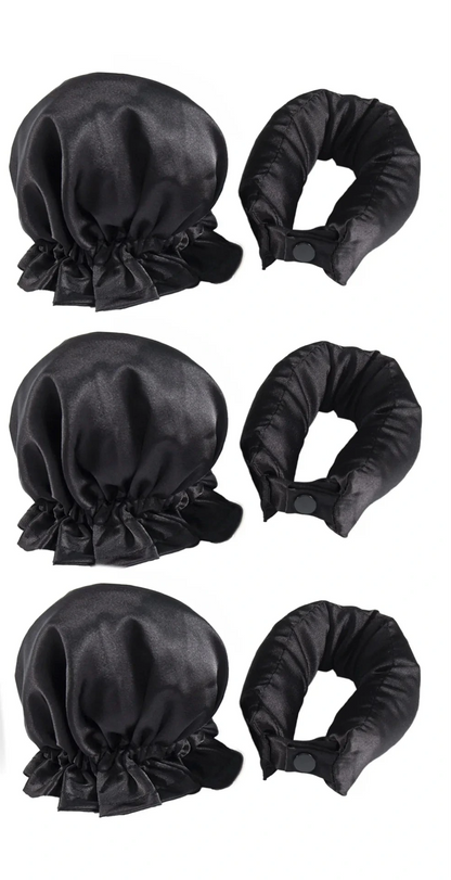 Velvet Curl™ Satin Heatless Hair Curler Set – 3-Piece Overnight Styling Kit