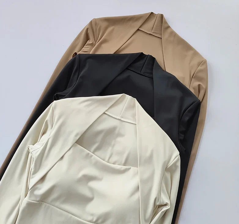 SculptFit Nylon Long-Sleeve Crop Top