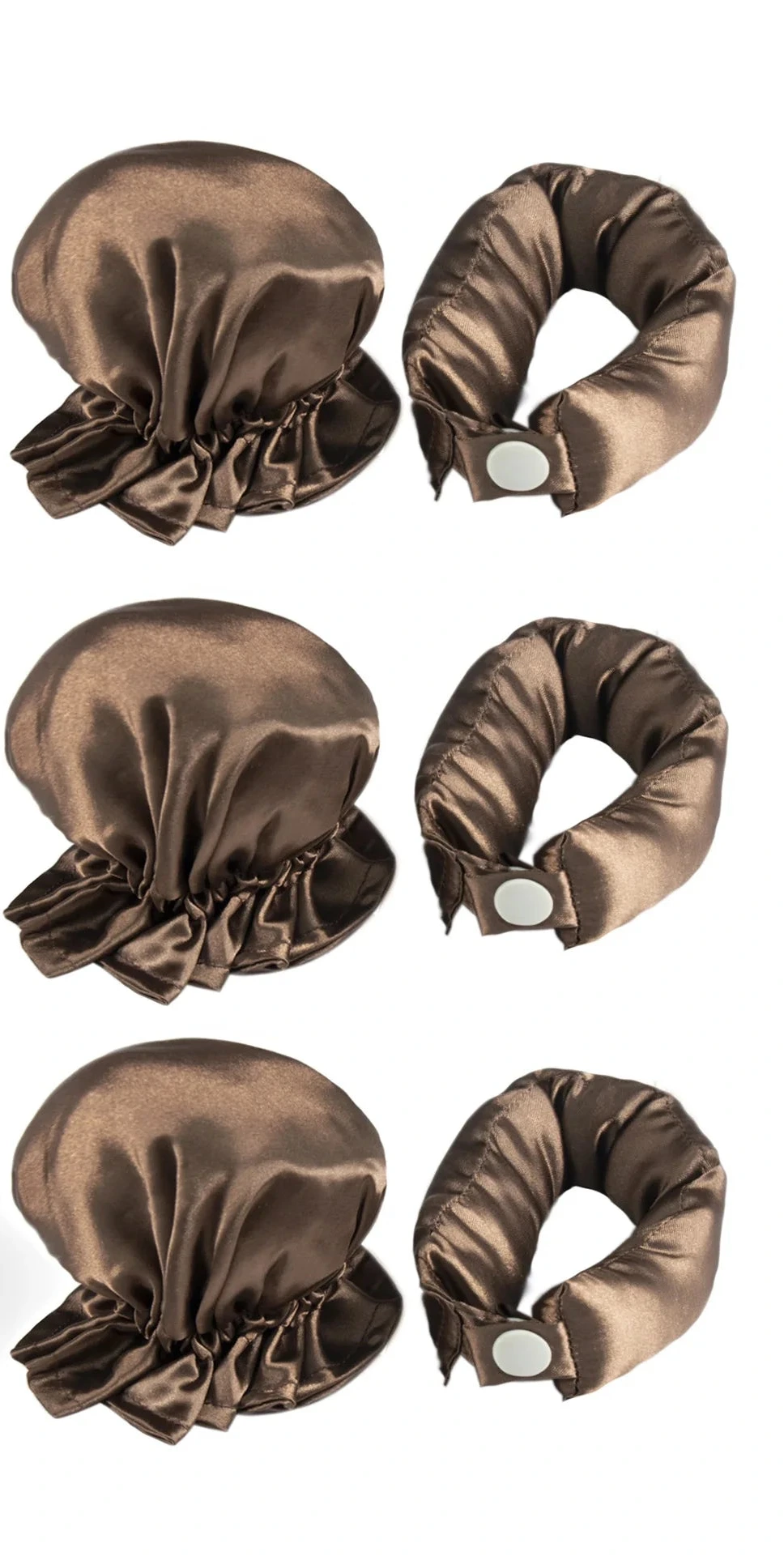 Velvet Curl™ Satin Heatless Hair Curler Set – 3-Piece Overnight Styling Kit