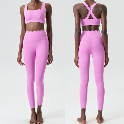 Seamless Scallop Edge Yoga Set