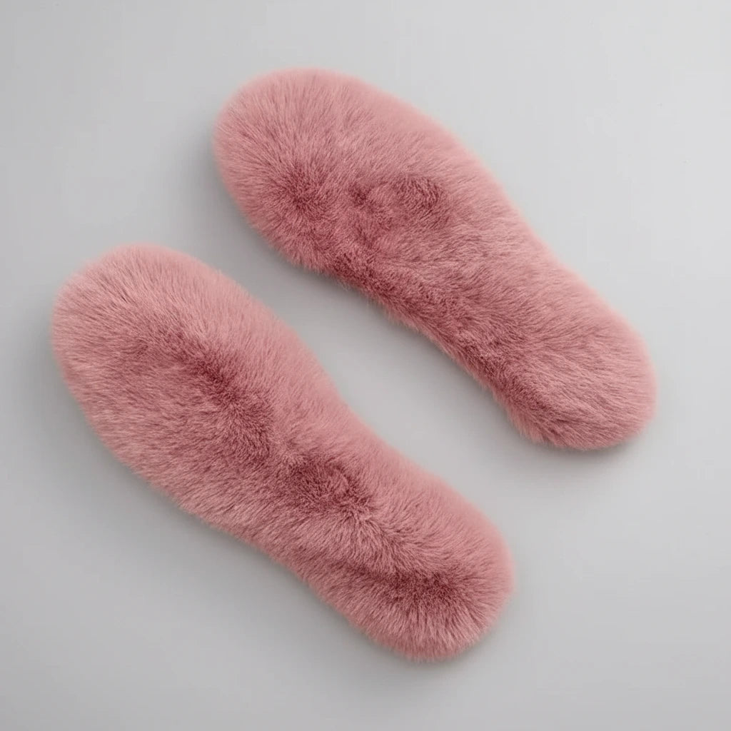 Cozy Imitation Rabbit Fur Warm Insoles
