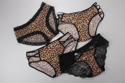 Wild Allure Lace & Leopard Panty Collection