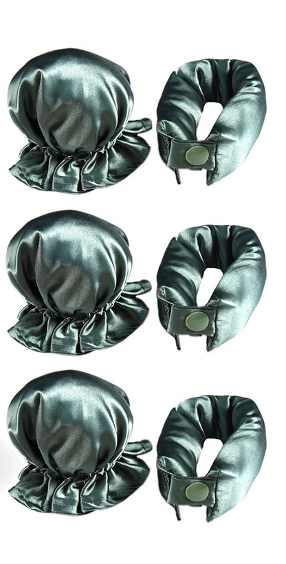 Velvet Curl™ Satin Heatless Hair Curler Set – 3-Piece Overnight Styling Kit