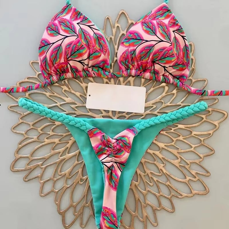 New Sexy Women Bikini Beach Holiday Swimsuit Two-Piece Set