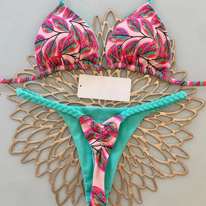 New Sexy Women Bikini Beach Holiday Swimsuit Two-Piece Set